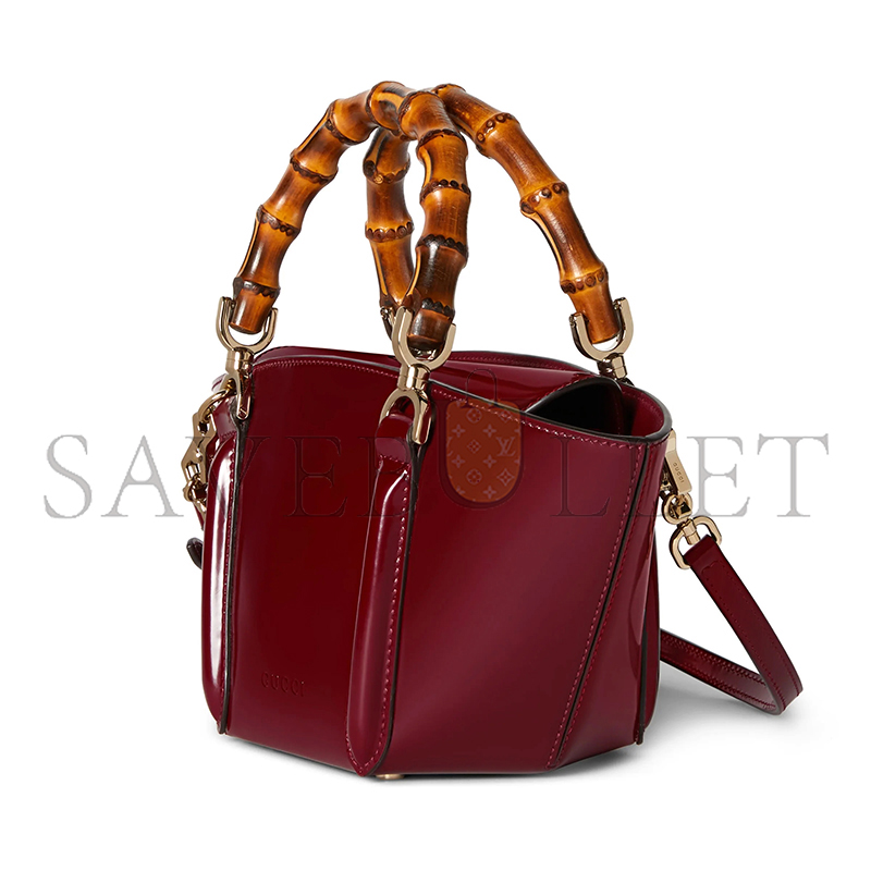 G*u*i mini bamboo top handle tote bag 805832 (27*14*4.6cm)